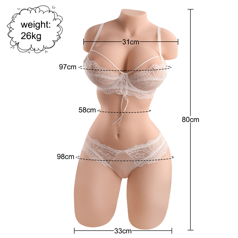 Brandi - 57.3LB Life Size Realistic Sex Doll Torso